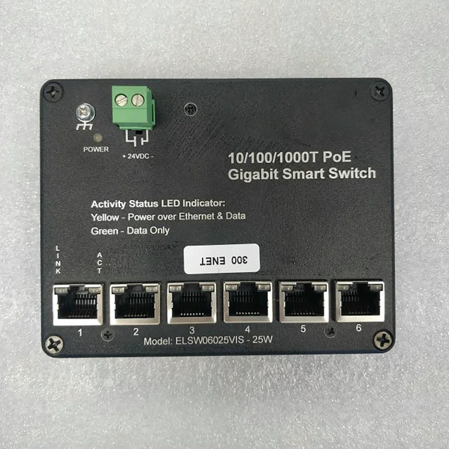 Alt view image 3 of 3 - Vision network switch ELSW06025VIS-25W