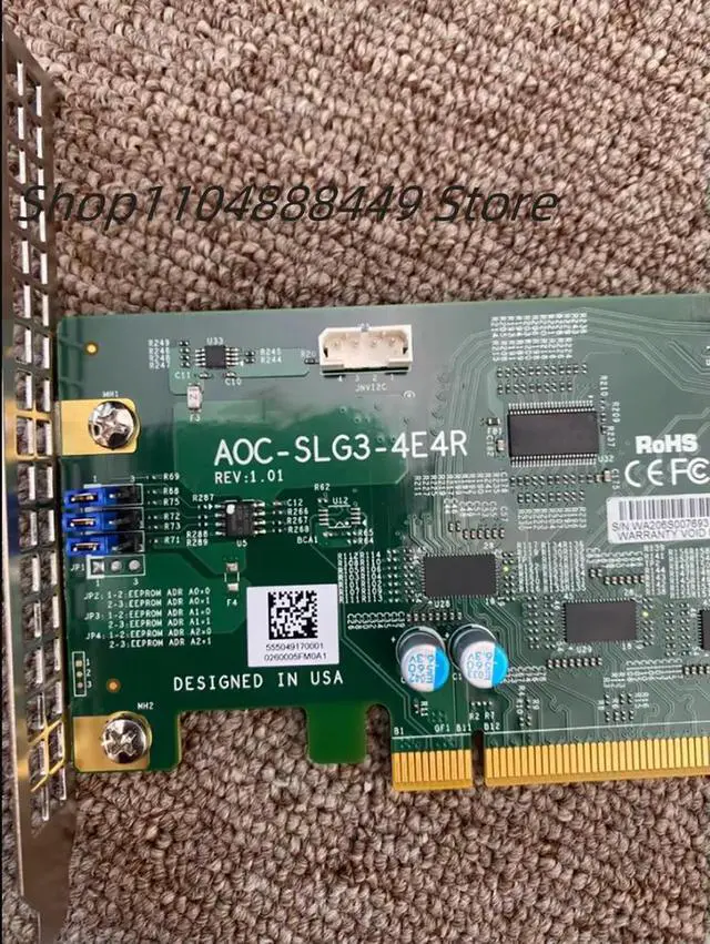 Alt view image 2 of 2 - AOC-SLG3-4E4R U.2 adapter card