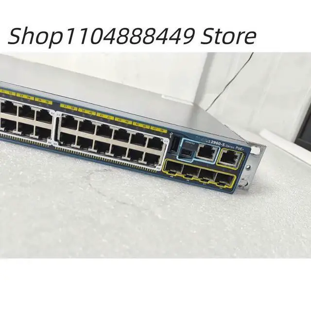 Alt view image 2 of 3 - WS-C2960S-48FPS-L full gigabit poe power supply management switch