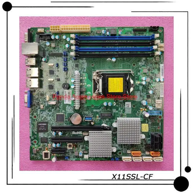 Alt view image 2 of 3 - Stable Performance Server Micro-ATX Motherboard LGA1151 C232 Chipset X11SSL-CF