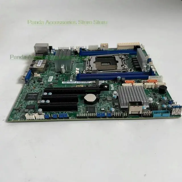 Alt view image 2 of 3 - Single server motherboard with dual 10 Gigabit Ethernet ports C612 x99 MATX X10SRM-TF