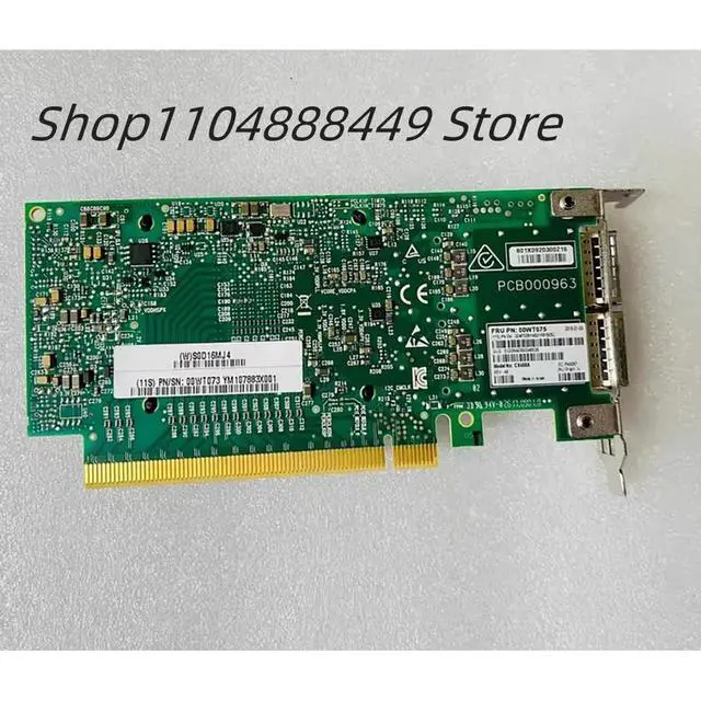 Alt view image 2 of 3 - MCX456A-ECAT 100G 10 gigabit network card 00WT075 CX456A