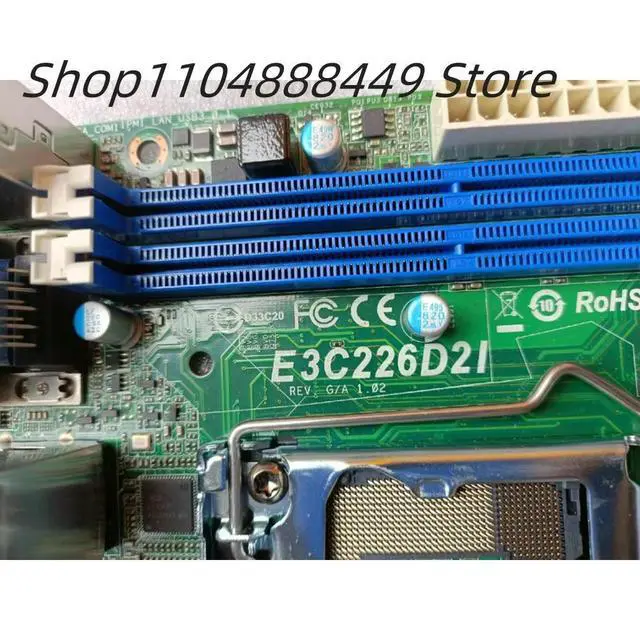 Alt view image 3 of 3 - E3C226D2I 1150 pin motherboard