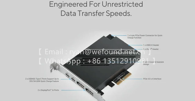 Alt view image 3 of 3 - USB4 PCIe Gen4 Card