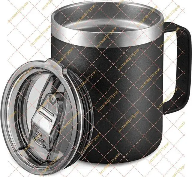 Main image of 12 oz Stainless Steel Insulated Coffee Mug Tumbler with Handle and Lid for Hot & Cold Drinks