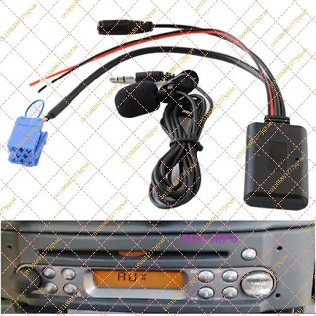 Alt view image 3 of 6 - Car Bluetooth 5.0 Aux Cable Microphone Handsfree Mobile Phone Free Calling Adapter for 450