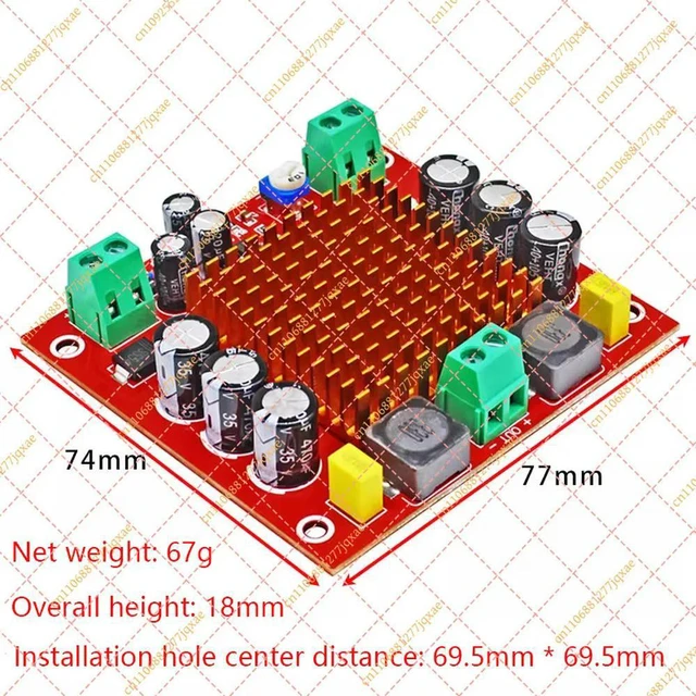 Main image of XH-M544 150W Mono Class D Audio Amplifier Board, TPA3116D2 Digital Power Module (DC 12-24V)