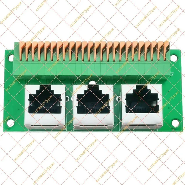 Alt view image 4 of 6 - Solderless RJ45 Female Breakout Board, 8-Pin Quick Spring Terminal PCB Connector