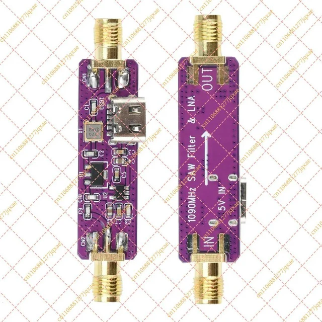 Alt view image 5 of 6 - DC 5V 1090MHz ADS-B Active SAW Filter LNA Low Noise Amplifier Module Type-C Interface
