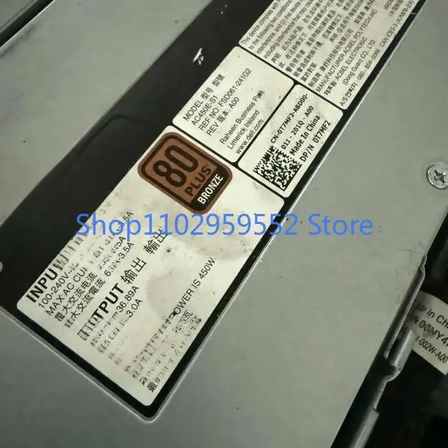 Alt view image 2 of 2 - 1pcs for R440 Cold Power Supply 0T7MF2 AC450E-S1 T7MF2