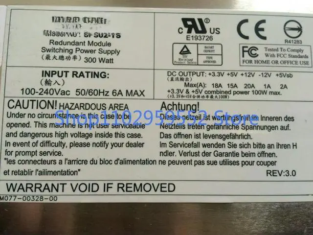 Alt view image 2 of 2 - 1pcs for PWS-0044-M SP302-TS 300W Server Power Supply