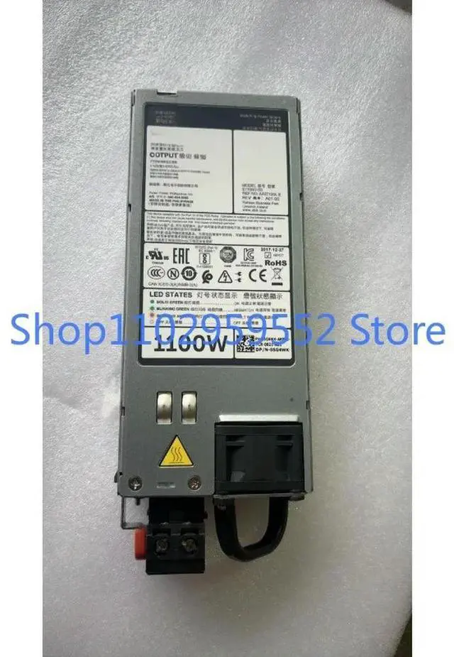 Alt view image 3 of 3 - 1Pcs for R730XD R740 Server 48V Power Supply 1100W E1100D-S0 5G4WK
