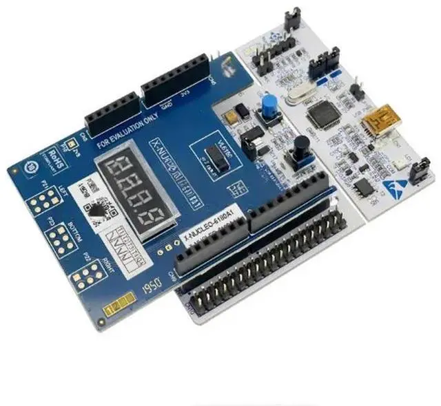 Main image of P-NUCLEO-6180A1 includes X-NUCLEO-6180A1 and STM32F401RE