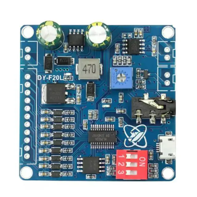 Alt view image 3 of 3 - F20L 12V24V10W20W Voice MP3 Player Module One-To-One Trigger Custom Audio 32M