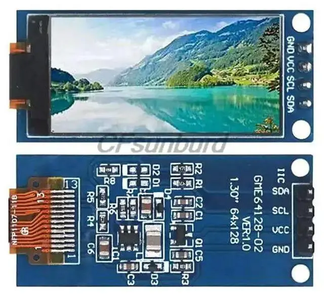 Main image of 1.3 Inch OLED Display 64×128 LCD Module SHE1107 LCD 1.3 OLED Vertical Screen Module For