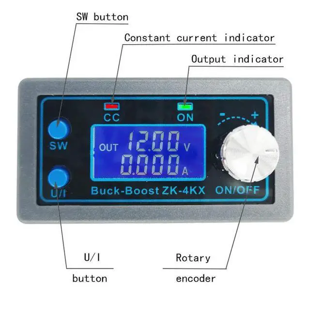 Alt view image 3 of 3 - ZK-4KX DC Buck Boost Converter DC CV 0.5-30V 4A Power Module Adjustable Regulated Power Supply For Solar Charging