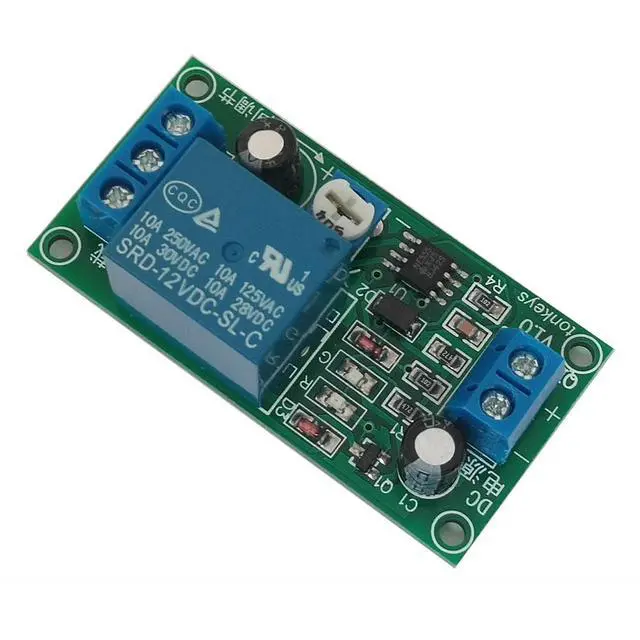 Alt view image 2 of 3 - DC 12V 10V-14.5V Conduction NE555 Delay Timer Switch Adjustable Time Delay Relay Module Turn Off 1~60 Seconds