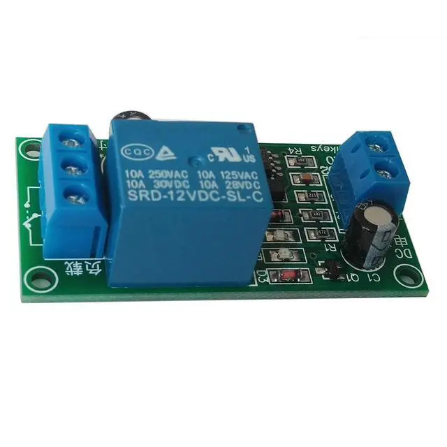 Alt view image 3 of 3 - DC 12V 10V-14.5V Conduction NE555 Delay Timer Switch Adjustable Time Delay Relay Module Turn Off 1~60 Seconds