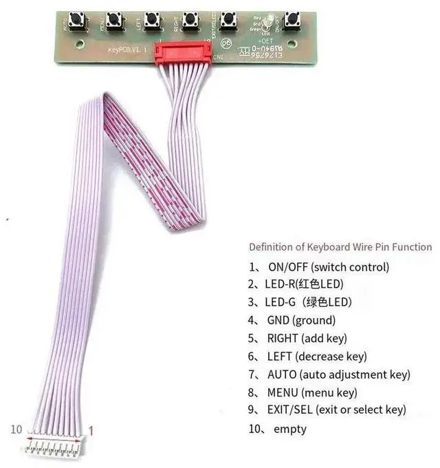 Main image of 5-key LCD patch plug-in driver board OSD control board game machine advertising machine industrial computer