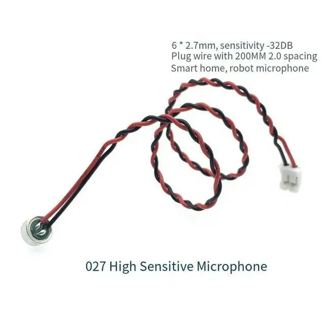 Alt view image 3 of 3 - 6027 Ultra-high Sensitivity Welded Stranded Electret Microphone MIC Anti-noise Mic Head High Sensitive 32DB 1pcs