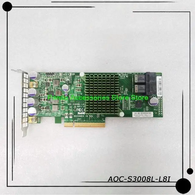 Alt view image 3 of 6 - job AOC-S3008L-L8I 12G/b SAS SATA Pass-through Expansion Card
