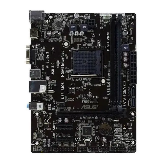 Alt view image 2 of 3 - AM1M-E Motherboard AM1 support Athlon-5370 Sempron-2650 3850 Socket AM1 DDR3 32GB Micro ATX