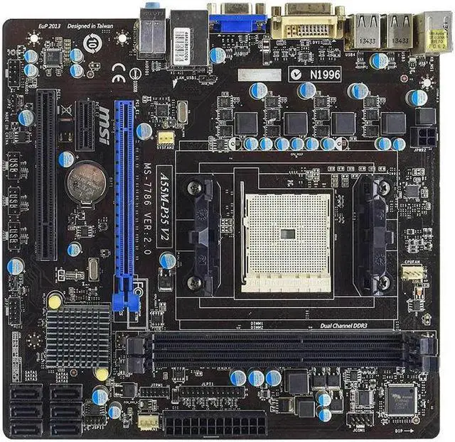 Alt view image 2 of 3 - A55M-P35 V2 Motherboard A55 Socket FM1 DDR3 16GB Micro ATX support A6 AD3620 AD3400 ED3200 AD221 AD3820 cpu