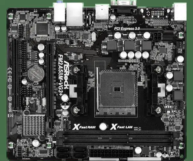 Alt view image 2 of 3 - FM2A58M-VG3+ Motherboard Socket FM2+ A58 support A8 AD7500 A10 AD680 A6 AD640 cpu DDR3 32GB PCI-E 3.0 Micro ATX