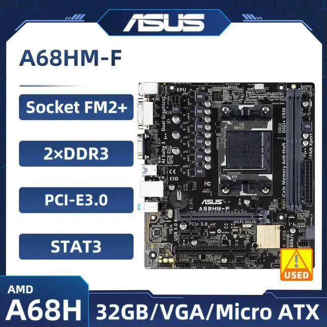 Main image of A68HM-F Motherboard A68H Chipset FM2+ DDR3 USB3.0 HDMI VGA DVI Socket FM2+ for A4/A6/A8/A10 Athlon CPU Desktop PC