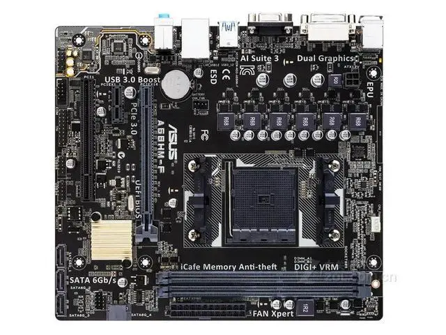 Alt view image 2 of 3 - A68HM-F Motherboard A68H Chipset FM2+ DDR3 USB3.0 HDMI VGA DVI Socket FM2+ for A4/A6/A8/A10 Athlon CPU Desktop PC