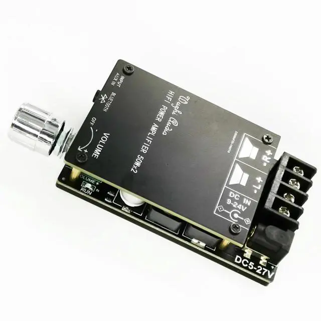 Alt view image 3 of 3 - ZK-502C Upgraded APP HIFI Level 2.0 Stereo Bluetooth Digital Amplifier Board TPA3116D2 50Wx2 502C