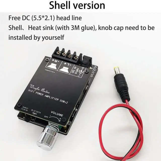 Main image of ZK-502C Upgraded APP HIFI Level 2.0 Stereo Bluetooth Digital Amplifier Board TPA3116D2 50Wx2 502C