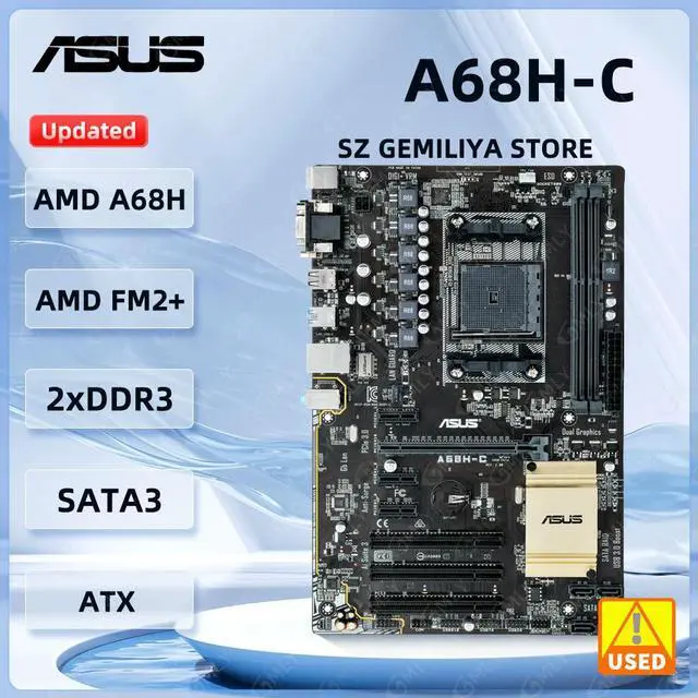 Main image of A68H-C A68H Motherboard Socket FM2+ A10-7850K A8-7650K A6-7400K A10-7870 A4-7300B DDR3 32GB ATX PCIe 3.0 x16 VGA ATX