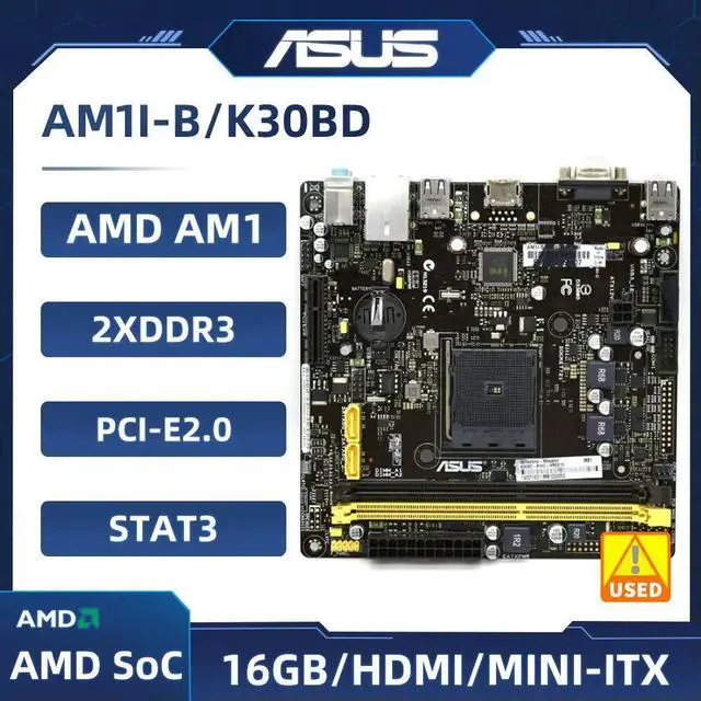 Main image of AM1I-B/K30BD Motherboard MINI ITX Motherboards support Athlon-5350 5150 5370 3850 cpu DDR3 USB 3.0