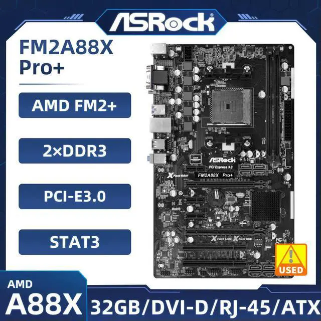 Main image of FM2A88X PRO+ Motherboard Socket FM2+ A88X Support 10 787 A10 679 A4 632 X4 840 CPU DDR3 32GB SATA3 USB 3.1 ATX