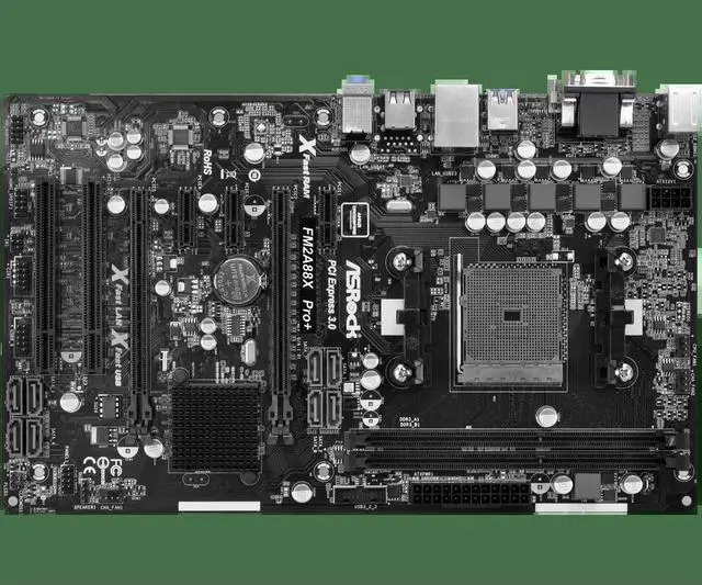 Alt view image 2 of 3 - FM2A88X PRO+ Motherboard Socket FM2+ A88X Support 10 787 A10 679 A4 632 X4 840 CPU DDR3 32GB SATA3 USB 3.1 ATX