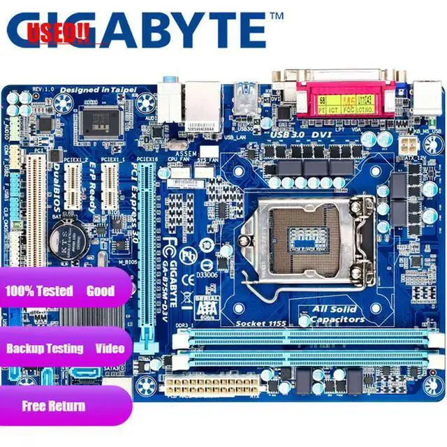 Alt view image 2 of 3 - GA-B75M-D3V Desktop Motherboard B75 Socket LGA 1155 I3 I5 I7 DDR3 32G Micro ATX B75M-D3V