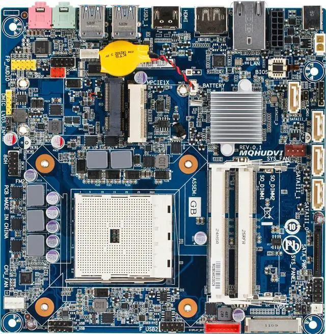 Main image of For MQHUDVI Mini-ITX Motherboard A75 Socket FM2 4 x SATA III DDR3 16GB support APU A4-5/A6-5/A8-5/A10-5 cpu