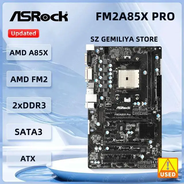 Main image of FM2A85X Pro A85X Motherboard Socket FM2 DDR3 32G ATX PCIe 2.0 x16 2xSATA support A10-6800K HD 8670D X4 760K cpu
