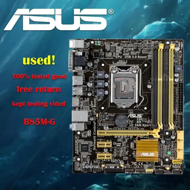 Alt view image 2 of 3 - B85M-G Motherboard B85 Socket LGA 1150 i3 i5 i7 E3 DDR3 HDMI DVI Micro-ATX On Sale