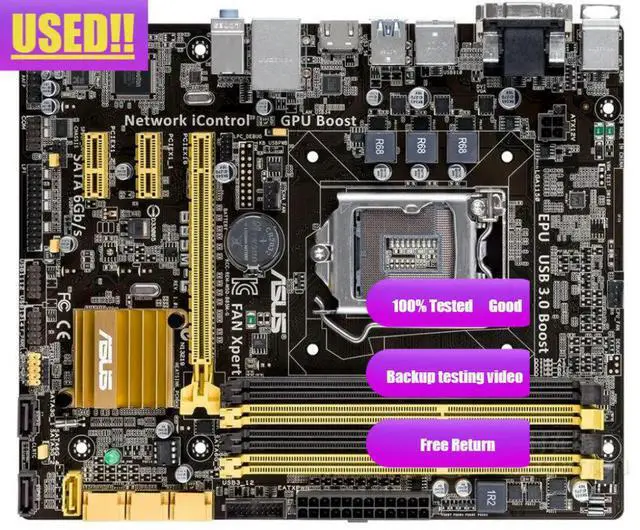 Alt view image 3 of 3 - B85M-G Motherboard B85 Socket LGA 1150 i3 i5 i7 E3 DDR3 HDMI DVI Micro-ATX On Sale