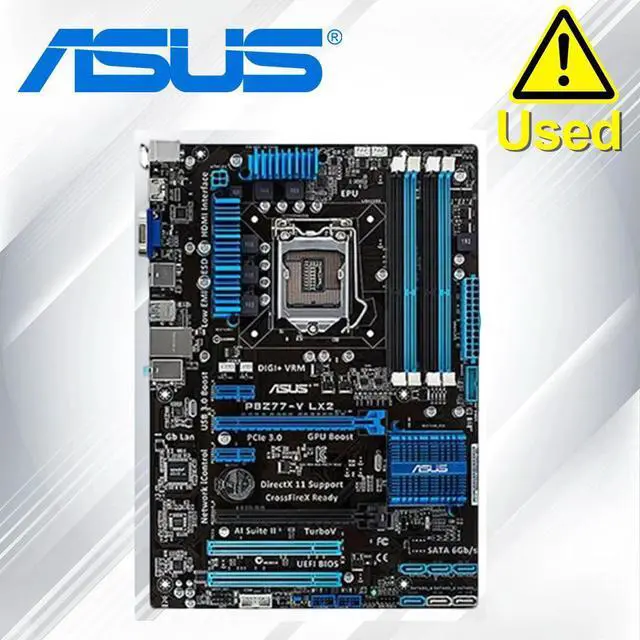 Main image of P8Z77-V LX2 P8Z77V LX Randomly Ships 2 Models Desktop Motherboard Z77 Socket LGA 1155 I3 I5 I7 DDR3 32G SATA3 USB3.0 ATX