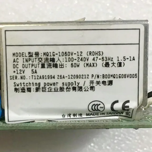 Main image of MQ1G-1060V-12 60W For ZIPPY Switching Power Supply