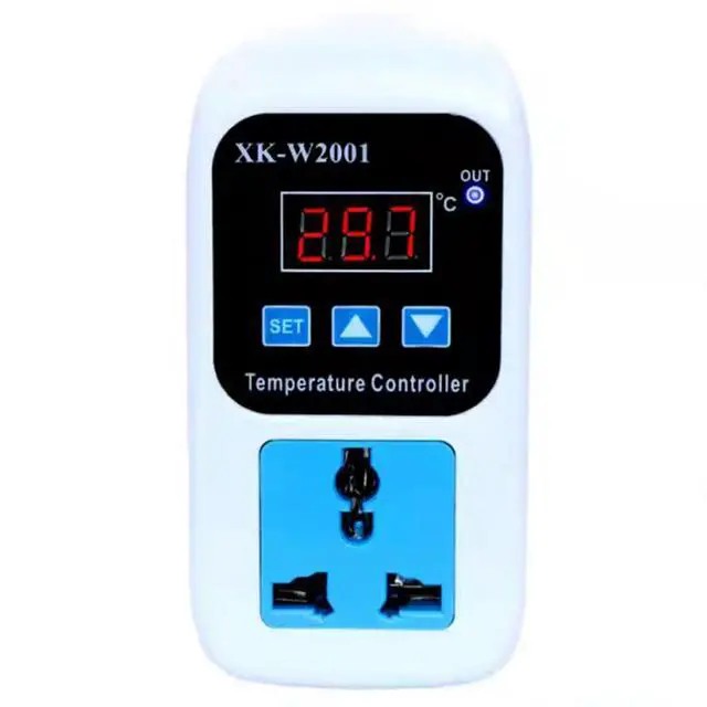Alt view image 2 of 3 - XK-W2001 Digital Temperature Humidity Controller Socket AC 110-220V Thermostat Regulator Socket Outlet EU Plug With NTC Sensor