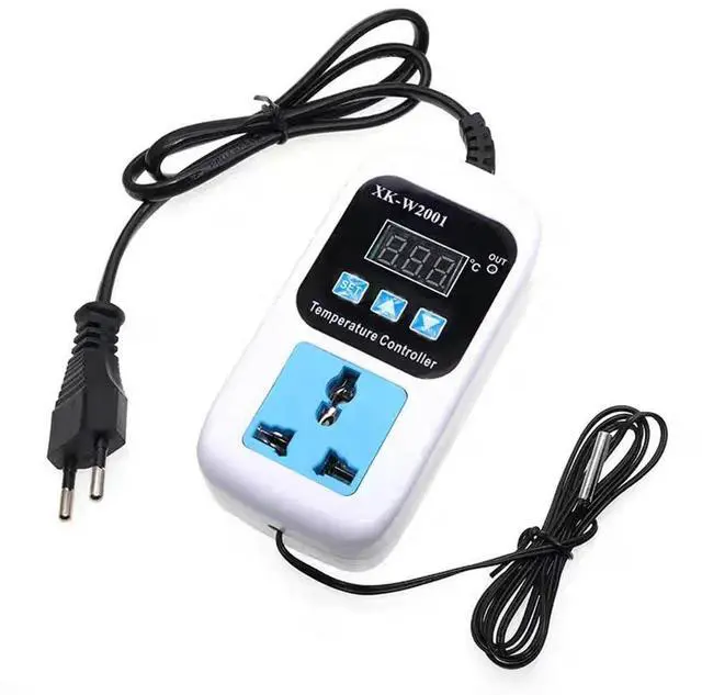 Main image of XK-W2001 Digital Temperature Humidity Controller Socket AC 110-220V Thermostat Regulator Socket Outlet EU Plug With NTC Sensor