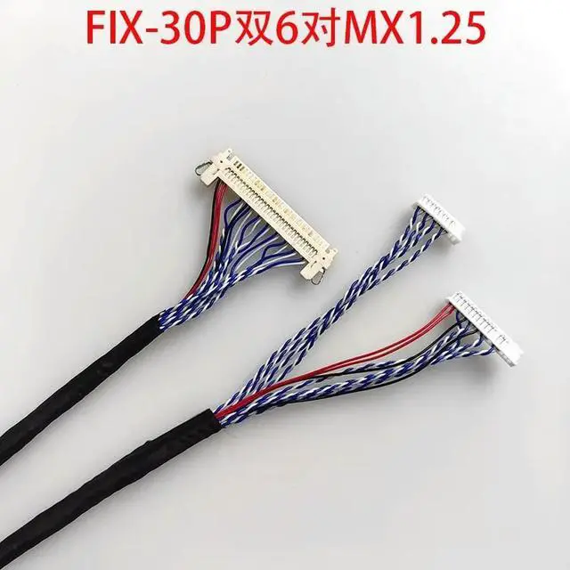 Alt view image 3 of 3 - FIX30P double 6-screen cable 1.25-pitch patch plug-in LVDS lever audio KTV karaoke machine singing bar speaker screen cable