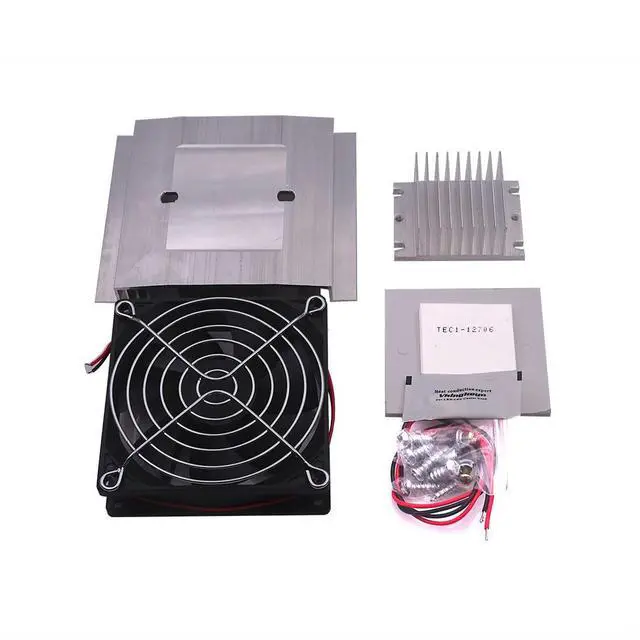 Alt view image 2 of 3 - Peltier Thermoelectric Refrigeration Cooling System Kit Semiconductor Cooler Conduction Module Radiator Cooling Fan