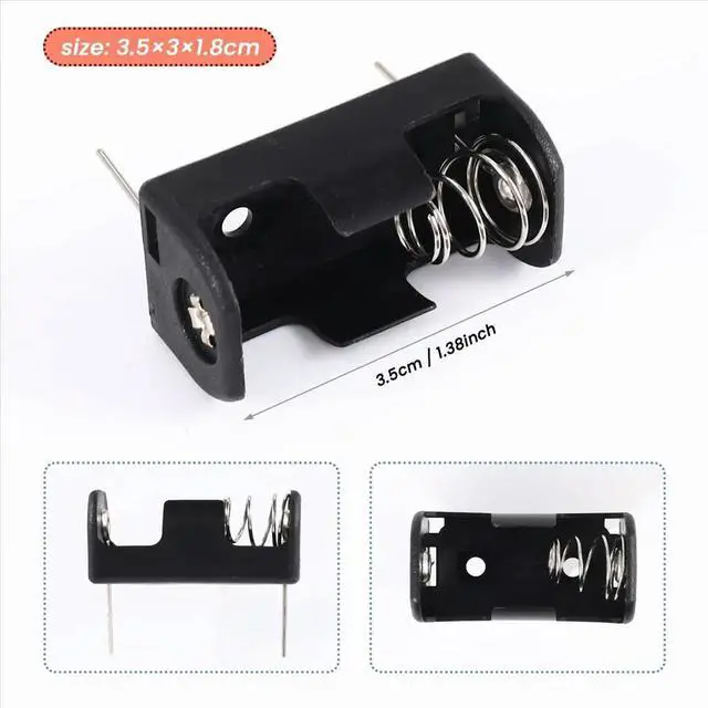 Alt view image 3 of 3 - 5x1/2AA 14250 Clip Box Case Holder 3.6V With PCB Pin Solder lead