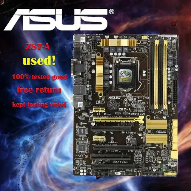 Main image of Z87-A Motherboard Z87 Socket LGA 1150 I7 I5 I3 DDR3 32G SATA3 USB3.0 ATX