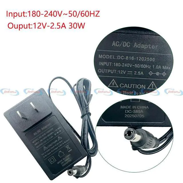 Alt view image 2 of 3 - power Adapter DECHANG DC-816-1202500 30W 12V 2.5A 5.5*2.1mm AC Adapter Charger for TV LCD Monitor Power Supply